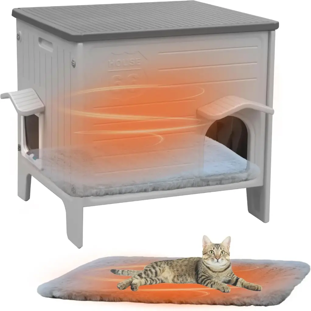 Casa de gato con calefaccion