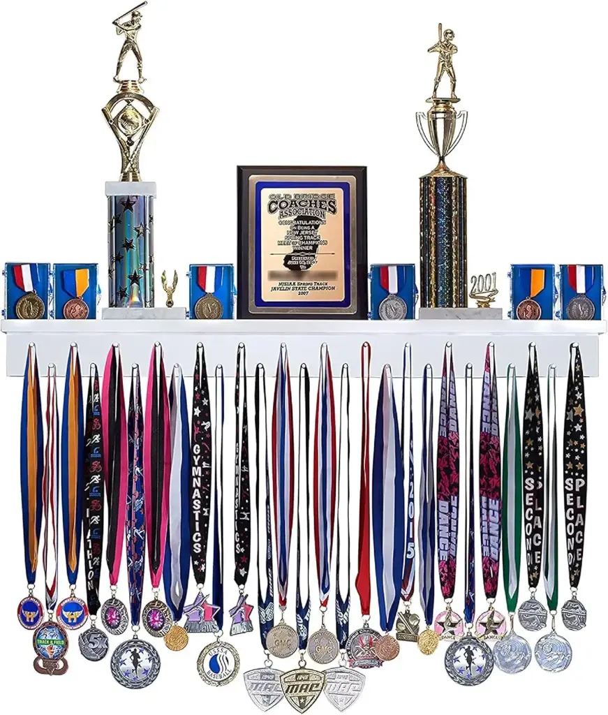 Estante de pared para medallas