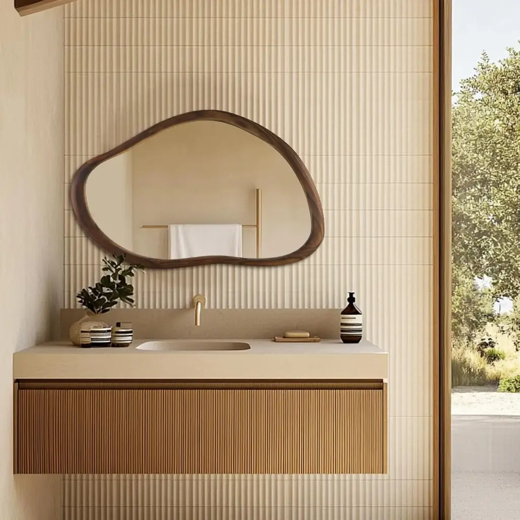 Espejo de pared irregular 35"x24"