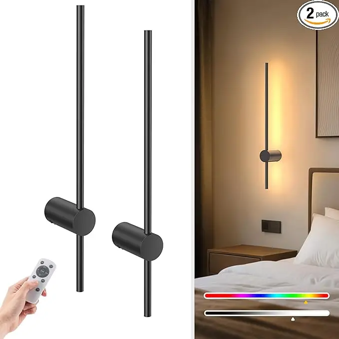 Set de 2 lamparas de pared recargables