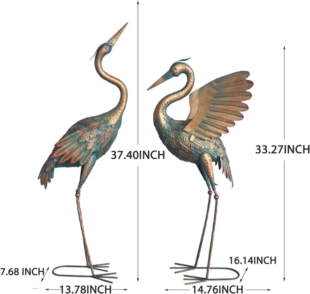Set de 2 estatuas de grulla