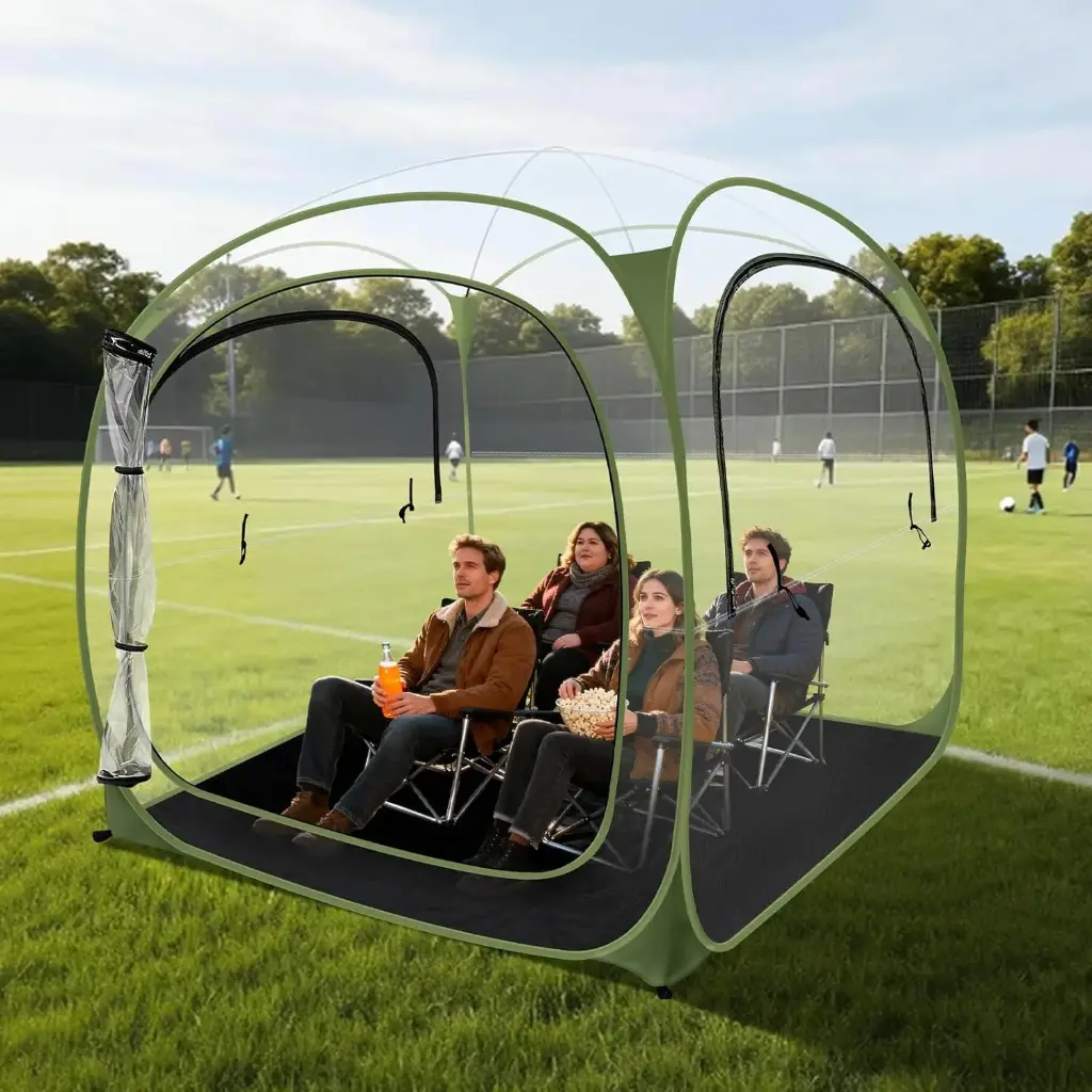 Tienda deportiva transparente