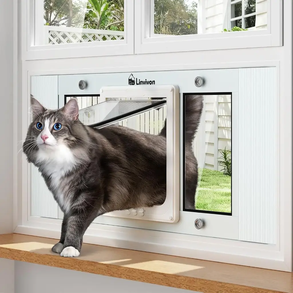 Puerta de gatos para ventana