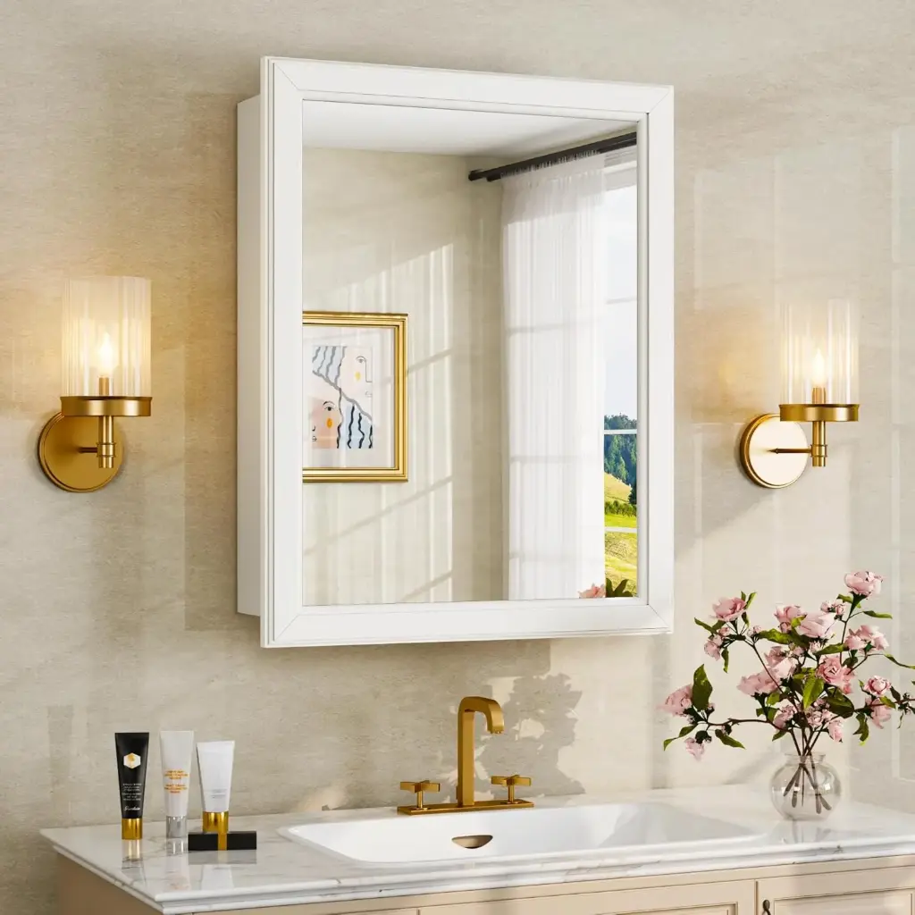 Gabinete de pared con espejo
