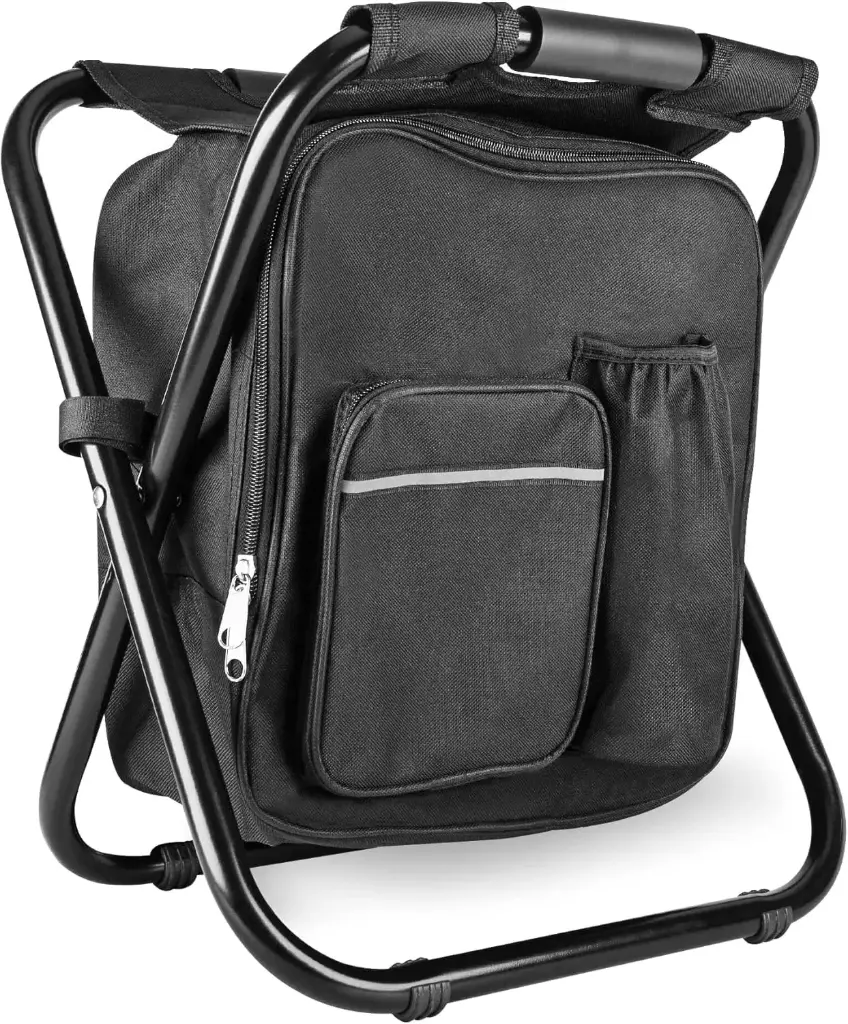 Taburete con mochila termica