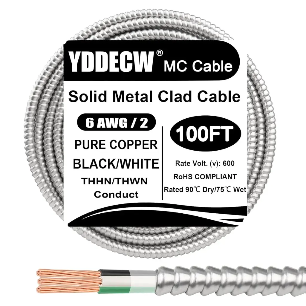 Cable con revestimiento metalico