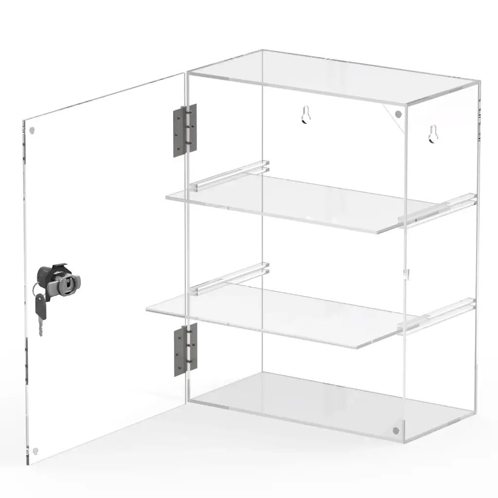 Vitrina acrilica con llave