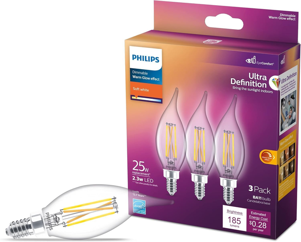 Bombillos de candelabro 3 Pcs
