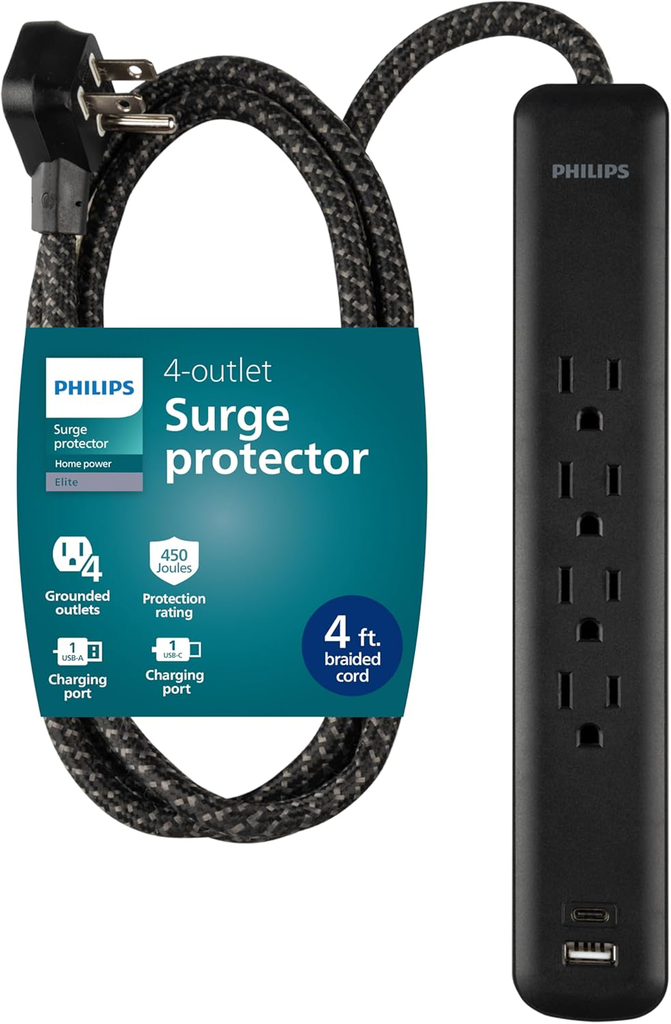 Regleta de 4 puertos 4FT Philips