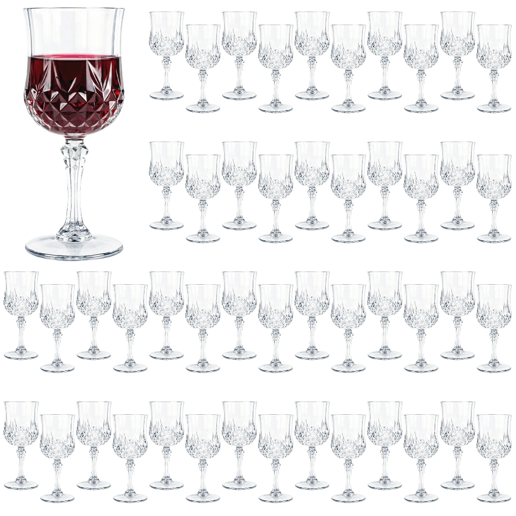 Copas de vino plasticas 7oz 48Pcs