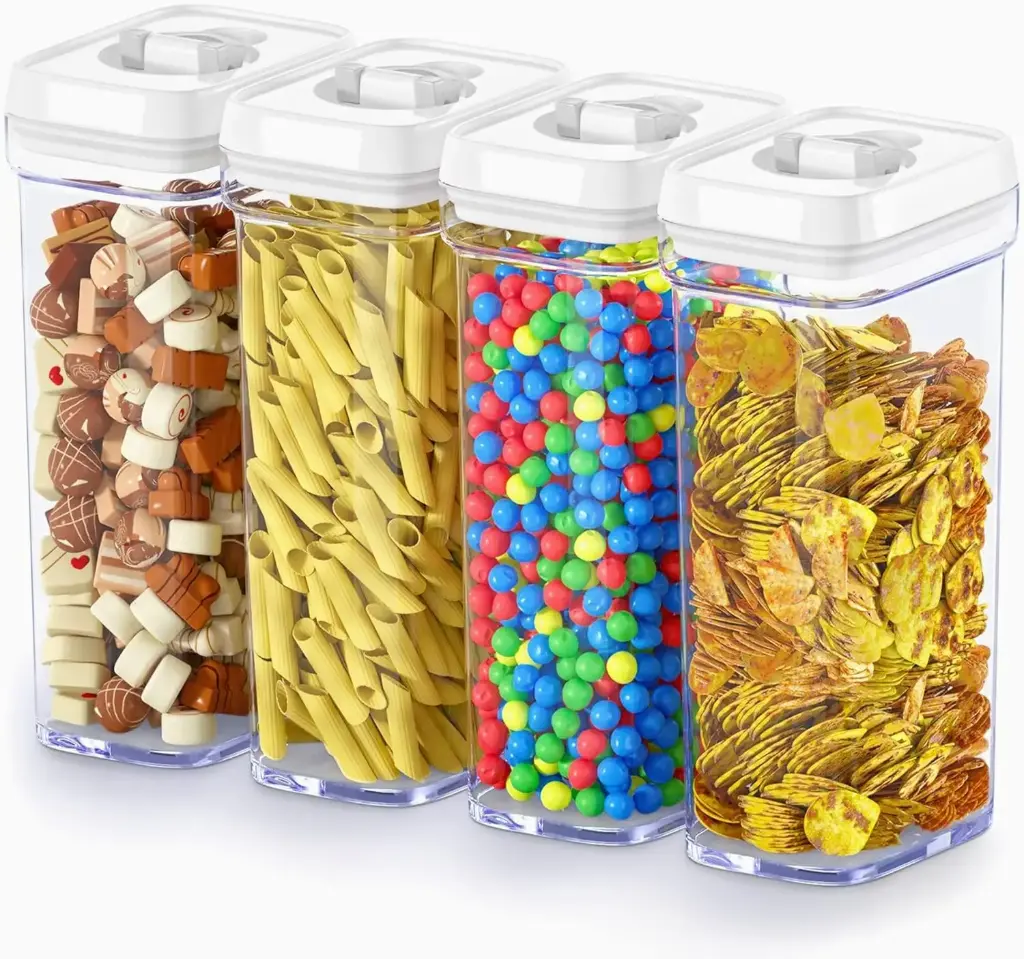 Recipientes de almacenamiento de plastico 1.7L 4Pcs