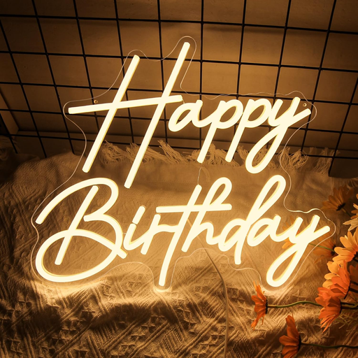 Letrero luminoso Happy Birthday