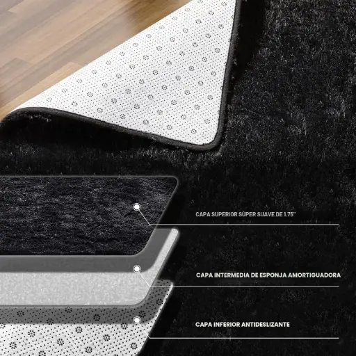 Alfombra de pelo mediana 5x7 FT