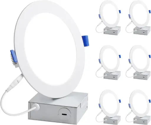 Set de 6 luces empotrables 6"