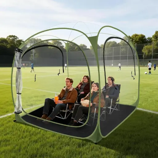 Tienda deportiva transparente