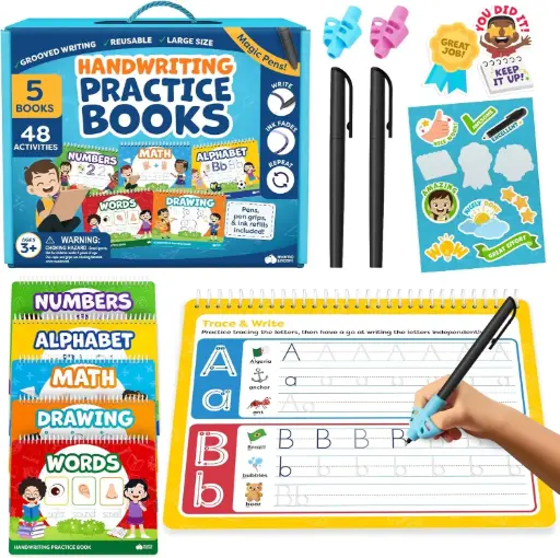 Set de 5 libros de practica de escritura