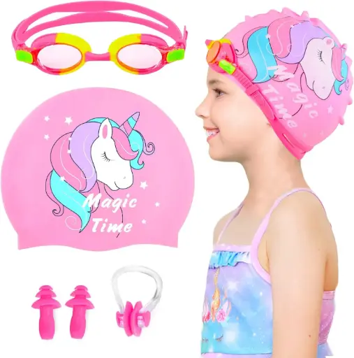 Gafas y gorro de natacion niños