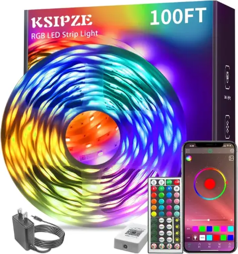 Tira de luces RGB 100FT KSIPZE