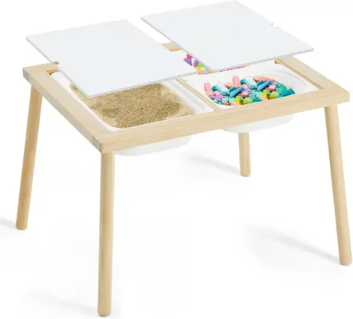 Mesa sensorial con 2 tabueres