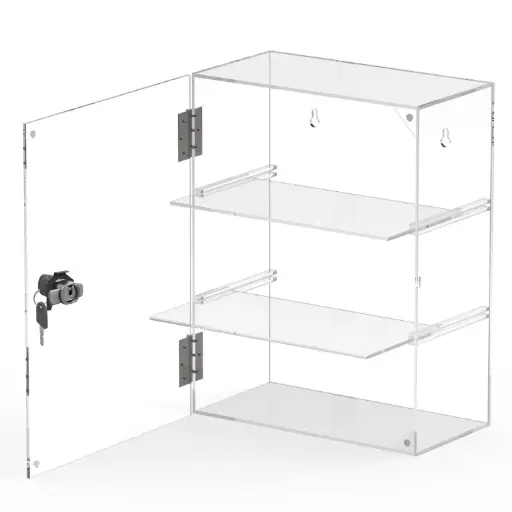 Vitrina acrilica con llave