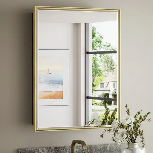 Gabinete de pared con espejo 21"x27"