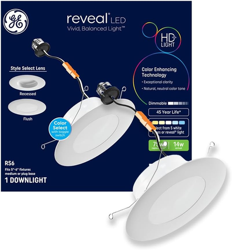 Luz empotrable 4" GE
