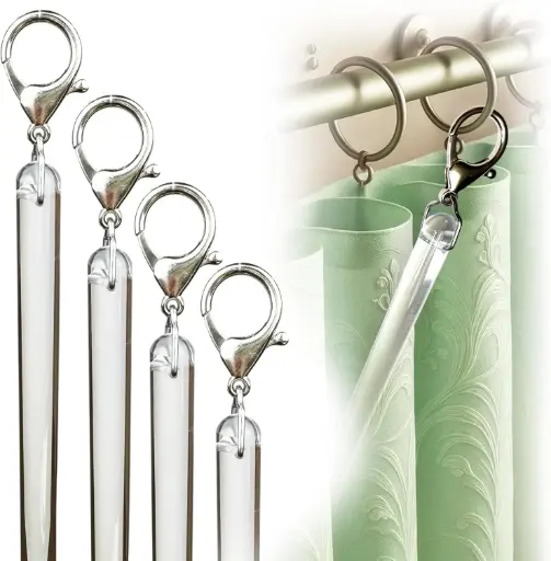Barras de acrilico para cortinas 24" 4Pcs