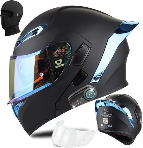Casco de moto con bluethooth Soman