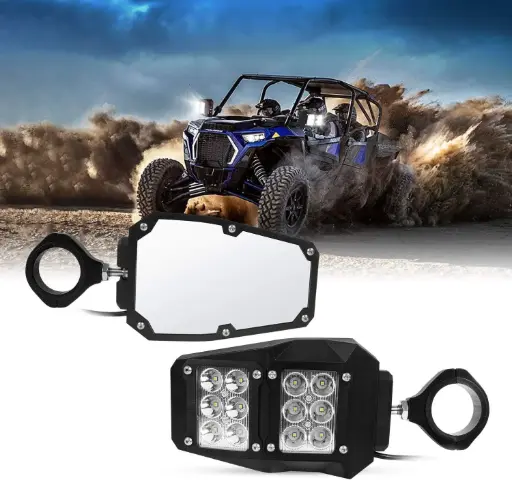 Espejos retrovisores con luz para UTV Ransoto